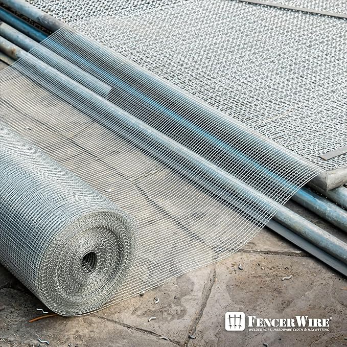 Fencer Wire 23 Gauge Galvanized Hardware Cloth with Mesh Size 1/4" x 1/4" (4 ft. x 10 ft.)
