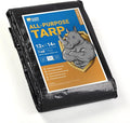 GUARD SHIELD Black Tarp Waterproof 12x14 Feet Medium Duty All Purpose Poly Tarps Cover 7mil