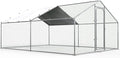 Chicken Coop 2026 Upgraded, Large Metal Chicken Run, Chicken Pen/Cage with Waterproof and Anti-UV Cover, Walk-in Poultry Cage for Outdoor Yard Use