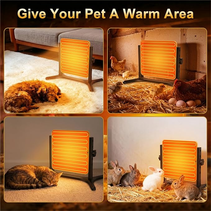 Smart Chick Brooder Plate - Energy Efficient Chick Heat Plate with Adjustable Height and Angle, 50-158°F Digital Temp Control for Chicken Coop, Brooder Box, Ducklings