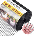 8in x 50ft Black Hardware Cloth 1/2 inch 19Ga PVC Coated Wire Mesh Vinyl Coated Fence, Welded Metal Chicken Wire Fencing Roll, Garden Plant Fencing, for Chicken Coop and Home Improvement