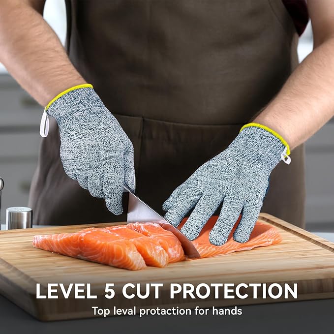 HandLove Cut Resistant Gloves, 100% Food Contact Safe, CE Level 5 Premium Protective Cutting Gloves