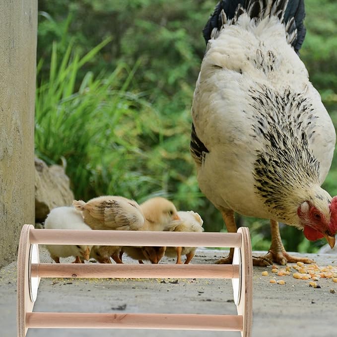 Chicken Roosting Perch Wooden Stand Chick Roosting Bar Natural Wood Chick Stand for Brooder and Coop Poultry Accessories for Chickens