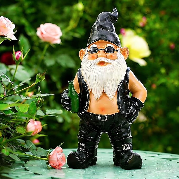 Teaeeno Funny Garden Gnomes Statues - Gnome Sculpture Decor, Gnome Gifts Figurines for Women, Best Gifts for Men, Lawn Ornaments for Yard