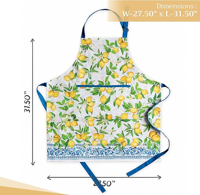 Maison d' Hermine 100% Cotton Apron for women with Pocket Kitchen Chef Apron for Men Cooking Easter Decorations