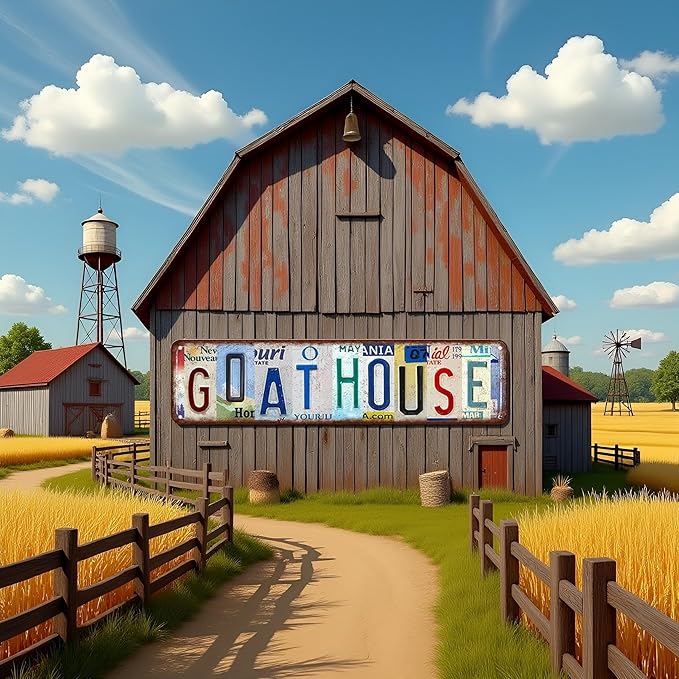 Goat House Metal Tin Sign Vintage Goat House Wall Decor Street Signs Goat Accessories Gifts For Goats Lovers Wall Art 4x16 Inch