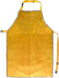 QWORK Leather Welding Work Apron - Flame and Welding Spatter Resistant - Adjustable Harness - Suitable for Welders, Blacksmiths