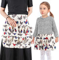 2 Pack Egg Apron Hossmily, Egg Collecting Apron for Chicken Duck Goose Eggs, Chicken Egg Apron for Housewife Farmhouse Kitchen Restaurant Parent-Child Activities, Adult 12 Pockets &Child 3 Pockets