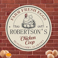 Custom Chicken Coop Metal Sign, Personalized Farmhouse Wall Decor, Vintage Fluffy Butt Hut Decor, Custom Name Sign for Farm, Gifts for Chicken Lovers
