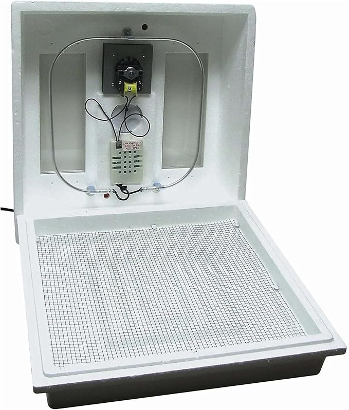 Farm Innovators 120 Volt 40 Watt Circulated Air Incubator for Up to 4 Eggs with Easy to Read Digital Display and Large Picture Window, White (3 Pack)