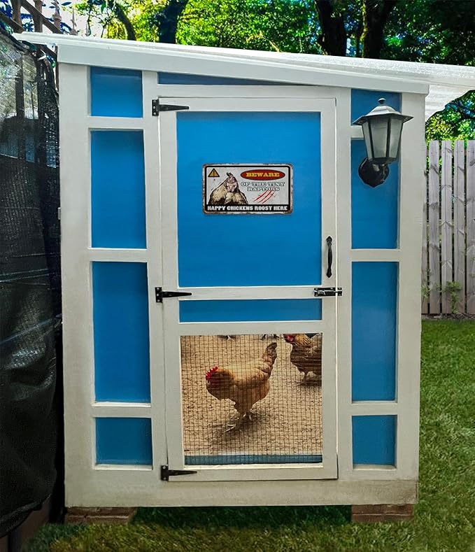 Automatic Port Chicken Feeder and Cup Waterer Set - Chicken Coop Accessories, No Waste Poultry Feeder, 3 Gallon/16 Pounds