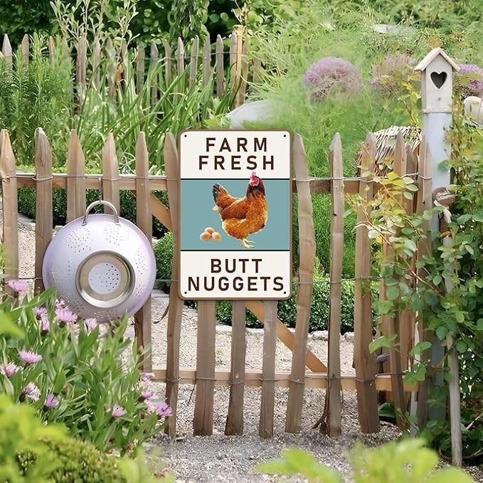 Dillweed Chicken Coop Sign, Funny Chicken Coop Metal Signs, Outdoor Chicken Decor, Personalized Tin Sign, Chicken Gifts, Chicken House Decor 8 x12 Inches