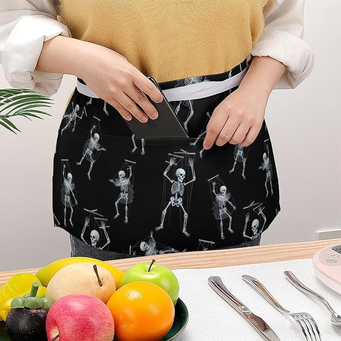 Server Waitress Waist Apron Cooking Kitchen Restaurant Aprons for Women Men