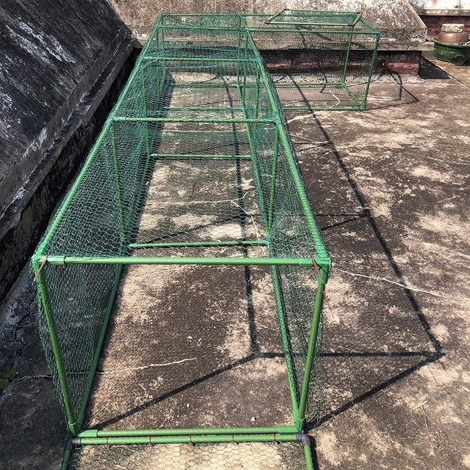 Chicken Tunnel DIY Kit – Movable | Cube Runway with 90° Corner | Modular Design | Rust-Proof | Expandable Outdoor Chicken Run Chunnel for Yard