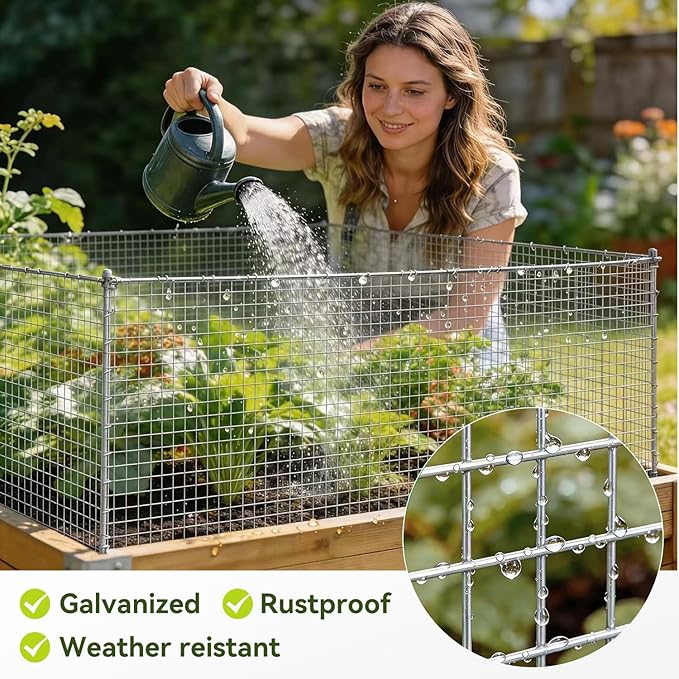 Amagabeli Hardware Cloth 8 inch x 20 ft 1/4 Inch Galvanized Wire Mesh Small Animal Barrier for Foundation Vents Fence Gaps Shed Bottom Chicken Coop Repair Rustproof Critter Blocker Screen DIY Craft