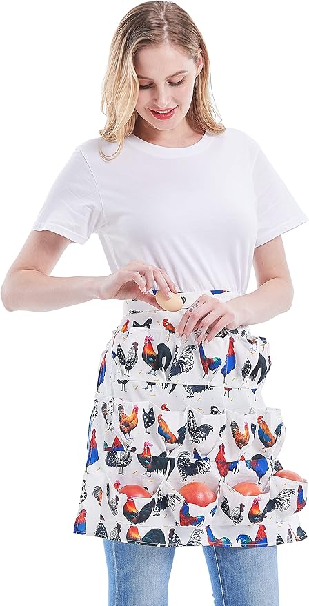 Nanxson Egg Collecting Apron Egg Gathering Apron with 12 Deep Pockets for Hense Duck Goose Eggs CF3136