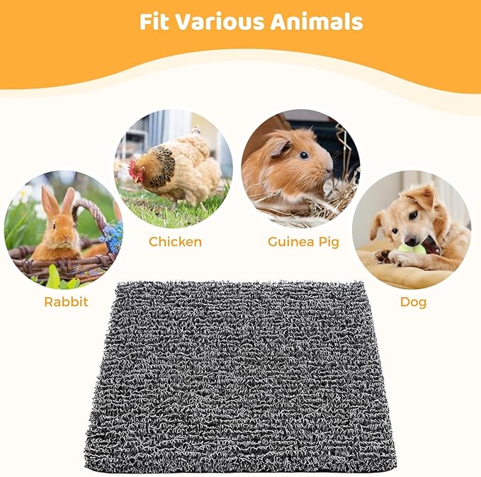 8 Pcs Chicken Nesting Pads, Washable Nesting Box Liners for Chicken Coop, Reusable Plastic Nest Box Pads with 4 Pcs Fake Wooden Eggs, Chicken Laying Mats, 12×12×0.8 inch