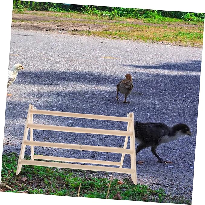 VANZACK Chicken Accessory Nesting Bar Wooden Perch Stand Toy Roosting Bars for Hens Poultry Habitat Enrichment