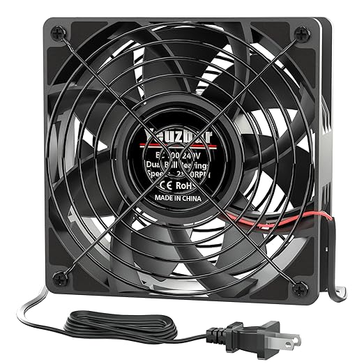 EC Axial Fan, Yeuzbur AC Vent Fan 110V 120V 240V Small Exhaust Fan 120mm x 38mm, for DIY Cooling Ventilation Exhaust Projects