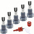 5 Pcs Automatic Pig Nipple Waterer for Barrel Kit, Stainless Steel Pig Waterer Nipples with Filter and Water Tank Connector for Livestock Hog Piglets Drinking