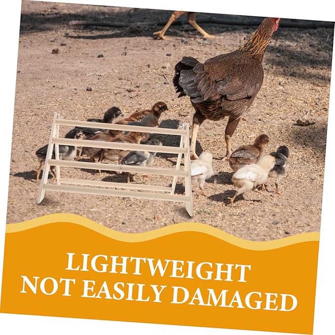 YARNOW Chicken Perch Stand Wooden Roosting Bar for Baby Chicks Detachable Easy Clean Poultry Coop Accessory 14.56X12.59X7.87 Inches