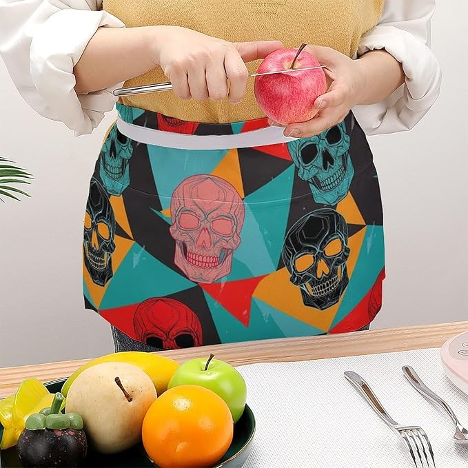 Short 3 Pockets Waist Waiter Waitress Half Apron Waterproof Chef Aprons
