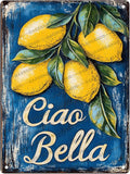 Metal Tin Sign Fresh Lemon Vintage Retro Aluminum Sign For Garden Kitchen Office Home Bar Cafe Decor 16x12 Inch