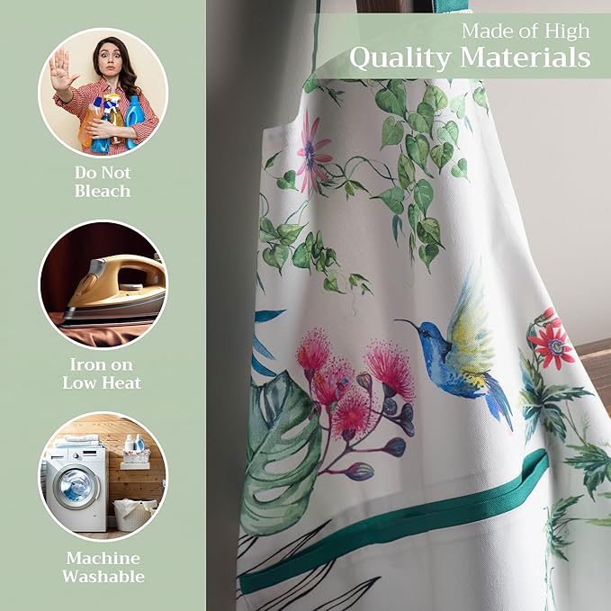 Maison d' Hermine 100% Cotton Apron for women with Pocket Kitchen Chef Apron for Men Cooking Easter Decorations