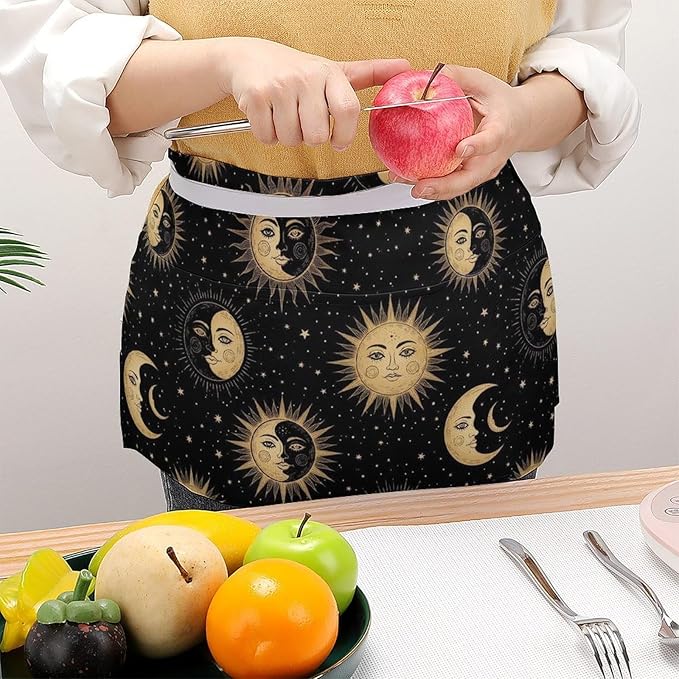 Server Waitress Waist Apron Cooking Kitchen Restaurant Aprons for Women Men