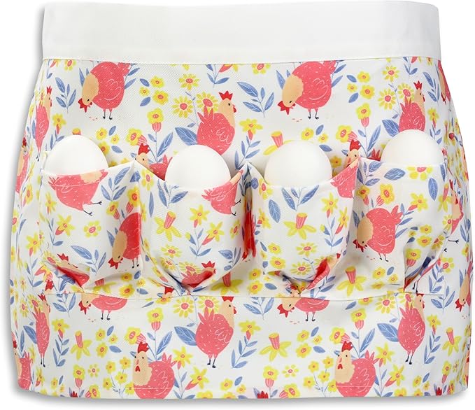 Plum Hill Chicken Egg Collecting Apron - Egg Gathering Aprons for Toddlers and Little Kids - Child Egg Apron for Fresh Eggs