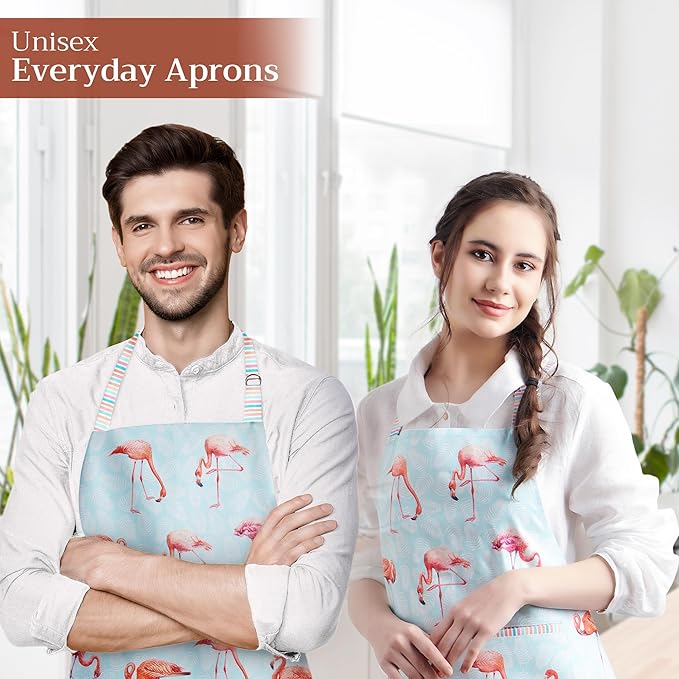 Maison d' Hermine 100% Cotton Apron for women with Pocket Kitchen Chef Apron for Men Cooking Easter Decorations