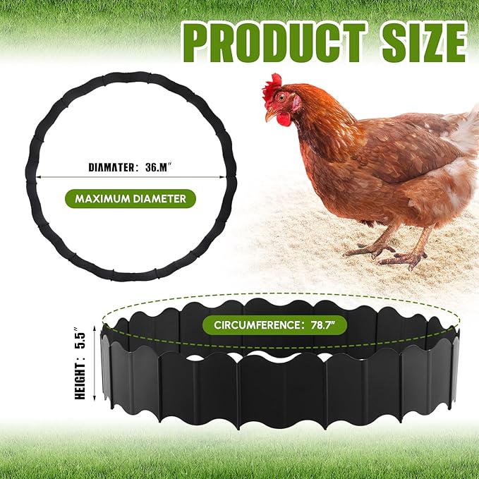 1 Set Chicken Dust Bath Tub Coop Lime Accessories Chicken House Cleaner Container Roost Poultry Nesting Herbs Container for Essential Coop Accessory (36.4'' x 5.5'')