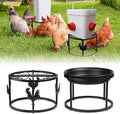 Metal Stand for Chicken Feeder Waterer, Heavy Duty Poultry Water Feeder Stand Holder with Basin, Rustproof Iron Chicks Feeding Buckets Support Shelves for Cat Dog Bowl Indoor Outdoor