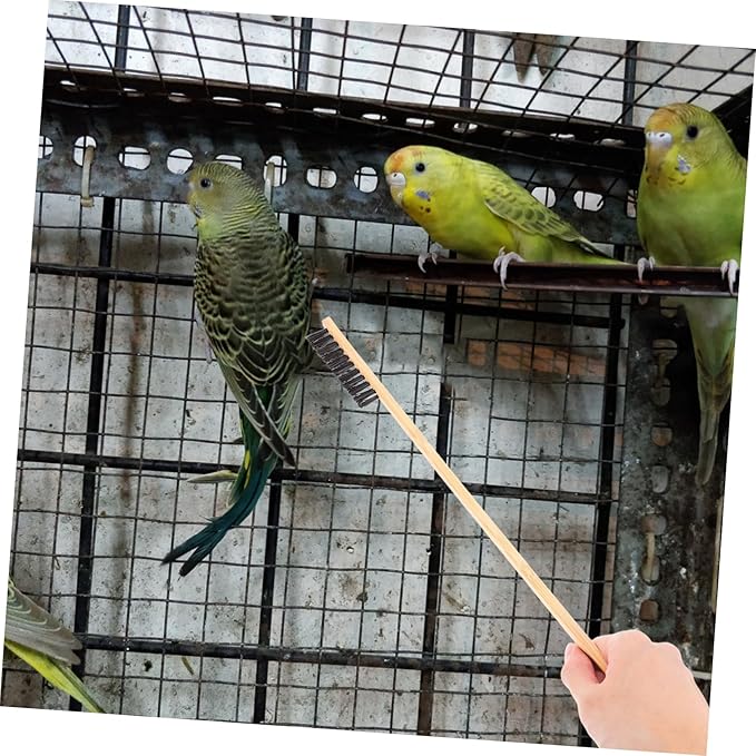 BESPORTBLE 2-Piece Bird Cage Cleaning Brush Set Includes Bird Poop Cleaner and Cage Brush and Household Cleaning