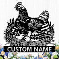 Custom Chicken Coop Metal Sign, Personalized Chicken Coop Sign for Outside, Custom Metal Hen House Farm Signs, Chickens Hen House Farmhouse Wall Art Decor