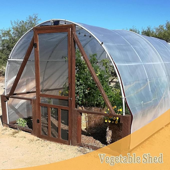 Clear Tarps Heavy Duty Waterproof 6x8 FT - Greenhouse Plastic Tarp Sheeting, Poly Tarp for Garden - Rainproof Covering for Outdoor Plants Balcony Tent Gardening Chicken Coop Protection