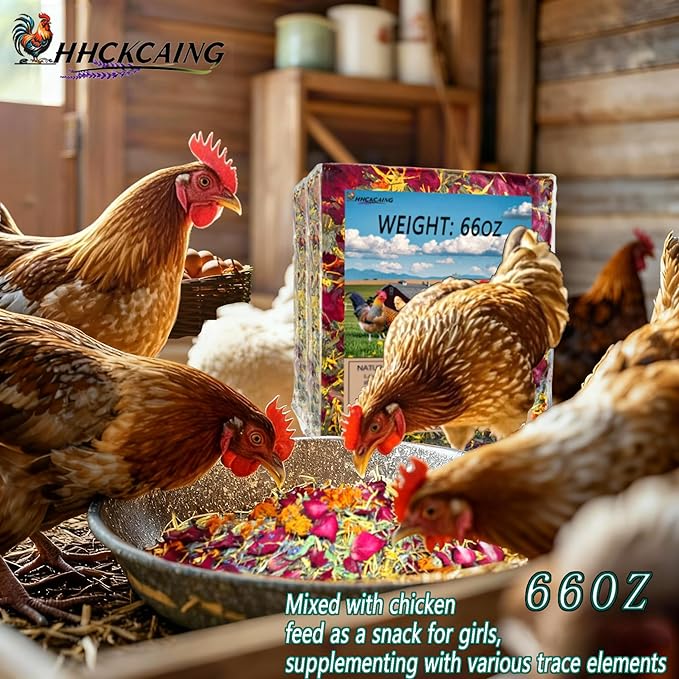 66 oz Nesting Herbs for Chicken coop– All Natural, Increase Egg Production, relieves Stress, and Keeps hens Healthy. Nest Box and Bedding, Backyard Chicken Supplies