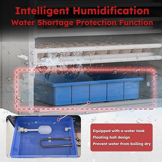 Cabinet Incubator for Hatching Eggs,400 Eggs Incubator with Automatic Egg Turning and Humidity Control,Commercial Large Cabinet Hatcher for Chicken, Duck, Quail,Birds Eggs (Red,400-Egg)