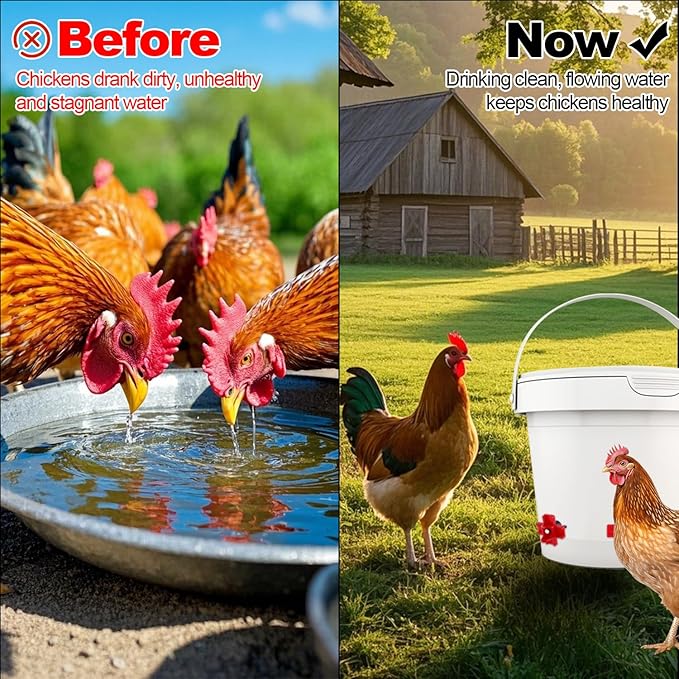 15pcs Chicken Waterer Nipples with Drill Bit, Side Mounted Poultry Water Feed Nipples Leakproof Automatic Poultry Waterer Chicken, Chick Water Feeder Drinker for Outdoor Use Accessories Supplies