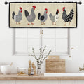 Chicken Rooster Kitchen Curtain Valance 54W x 18L Inch Farm Rural Vintage Retro Country Rod Pocket Short Cafe Small Window Treatment Drapes Decor