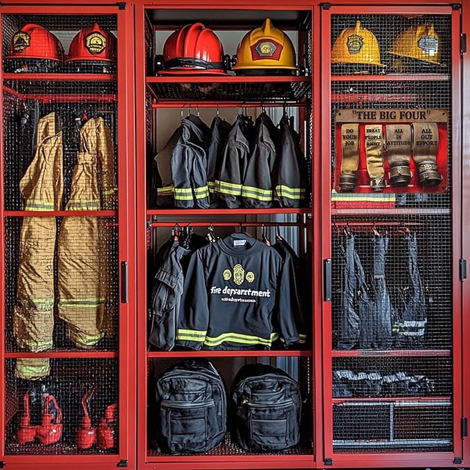 The Big Four Firefighter Do Your Job Firefighter Metal Tin Sign 8x12 Inch Retro Firefighter Metal Poster Plaque Fun Firefighter Tin Sign Home Kitchen Garden Bar Coffee Man Cave Wall Decor