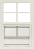 Shed Windows 12x18 (1-Pack) | Sliding Windows with Tempered Glass & Screens | Flush Mount, White Aluminum Frames for Sheds, Chicken Coops & Playhouses