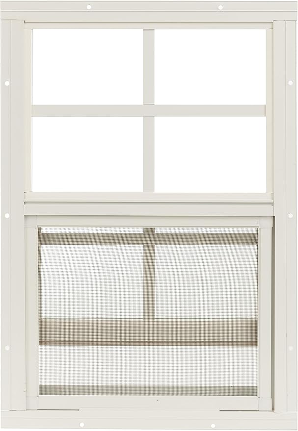 Shed Windows 12x18 (2-Pack) | Sliding Windows with Tempered Glass & Screens | Flush Mount, Black Aluminum Frames for Sheds, Chicken Coops & Playhouses