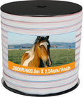 1 Roll 1 Inch x 2000 ft Electric Fence Tape for Livestock Polytape Fencing Horse Fence with High Visibility
