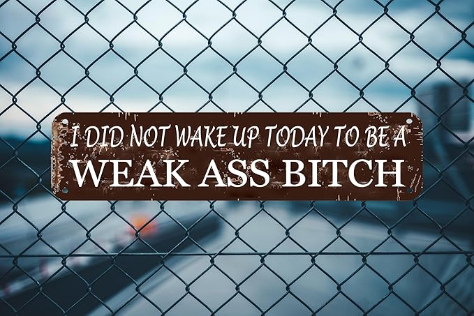 "I Did Not Wake Up Today to Be" 16x4 Inch Motivational Metal Wall SignRustic Farmhouse Decor for Office, Gym, Living Room
