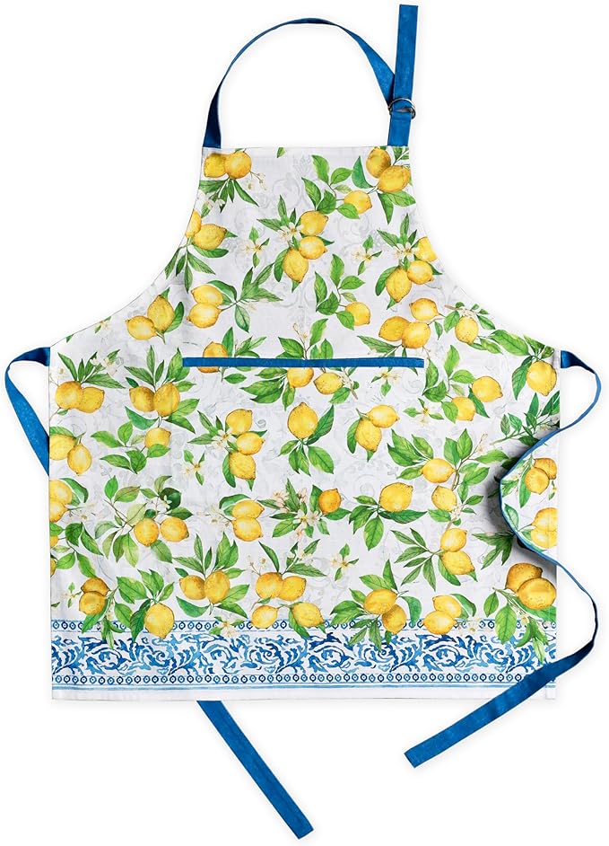Maison d' Hermine 100% Cotton Apron for women with Pocket Kitchen Chef Apron for Men Cooking Easter Decorations