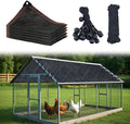 Black Chicken Coop Shade Cover, 11.5 * 6.6 FT UV 90% Shade Cloth with 20 Pcs Ball Bungees Cords, Chicken Cage Cover Chicken Run Sun Shade Mesh with Grommets for Outdoor Patio Garden Plants