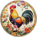Rustic Chicken Coop Hen Round Metal Tin Sign Vintage Farmhouse Kitchen Wall Decor for Home Garden Outdoor Wall Art Retro Plaque 8 Inch