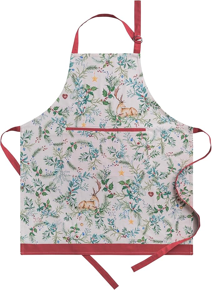 Maison d' Hermine 100% Cotton Apron for women with Pocket Kitchen Chef Apron for Men Cooking Easter Decorations