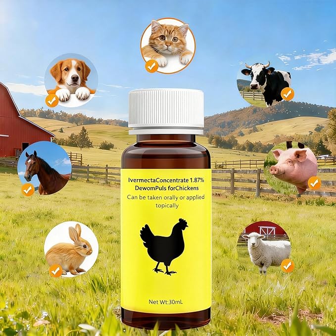 lvermect for Chickens, Chickens forDewormex, Suitable for Chickens, Ducks, and Geese, 30mL